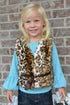 Little Girls Brown Leopard Faux Vest 1T-6 - SophiasStyle.com